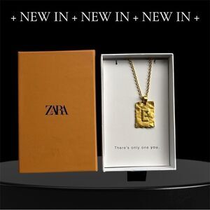 Zara Letter E Brass Necklaces & Pendants